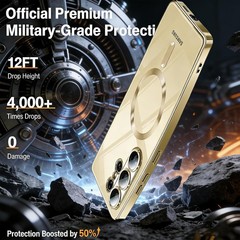 Magnetic Case for Samsung Galaxy S26 Ultra with Camera Cover, Glossy Luxury Slim