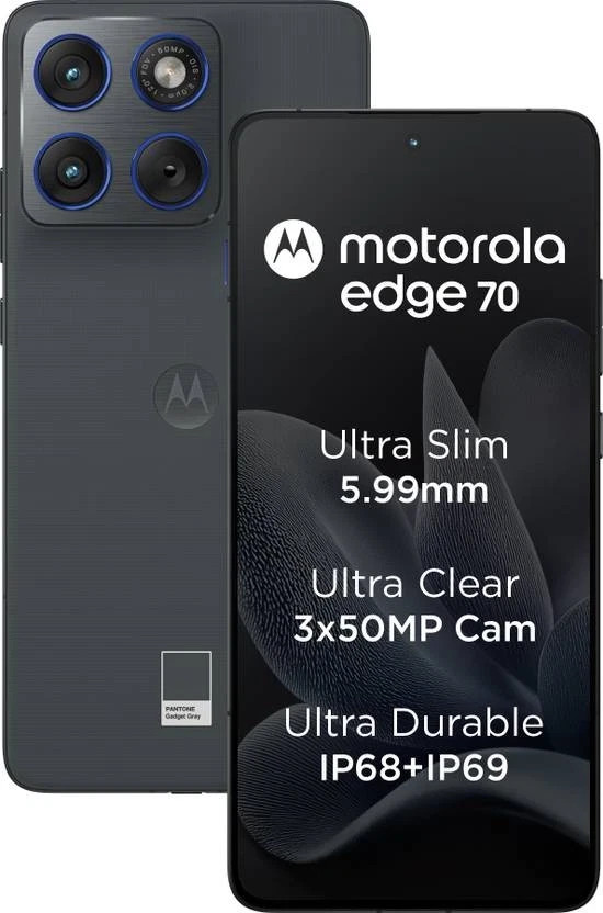 MOTOROLA Edge 70 ( Gray, 256GB 8GB RAM) Snapdragon® 7 Gen 4 Global Version.