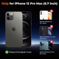 Magnetic for iPhone 12 Pro Max Case, Translucent Matte Shockproof Phone Cover, B