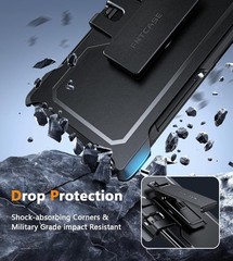 Samsung Galaxy S24-Ultra Shockproof w/ Kickstand Belt Clip Holster Cover Case