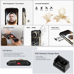DOOGEE FIRE 7 Ultra 5G Rugged Phone Android 15 Waterproof Octa Core NFC Mobile
