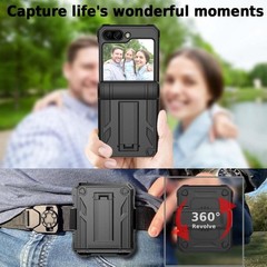 Samsung Galaxy Z Flip 5 Case, Hinge Protection Belt Clip Holster and Kickstand