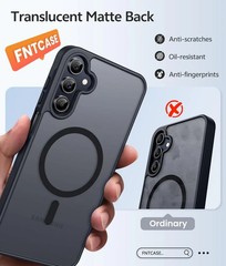 Galaxy A15 5G Phone Case: Matte Translucent Military-Grade Protection – Black
