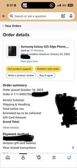 Samsung Galaxy S25 edge 256gb unlocked 0 Scratch On Main Screen