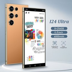 I24 Ultra Smartphone – 6.8″ HD Display, 256GB, 8GB RAM, Unlocked, Orange