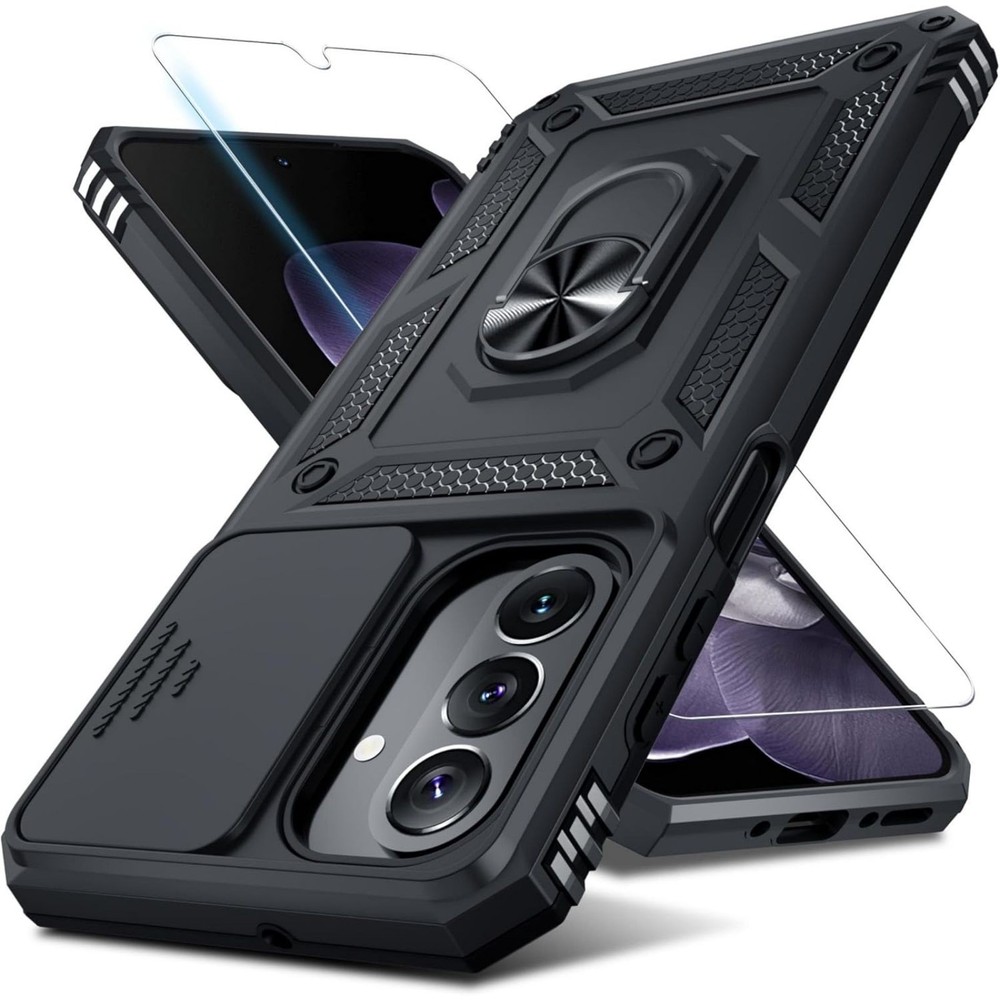 For Samsung Galaxy A26 5G Black Case With Heavy Duty Shockproof Protective Cover