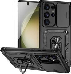 Case & HD Screen Protector for Samsung Galaxy S24 Ultra Military-Grade Kickstand