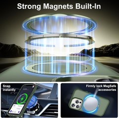 Magnetic for iPhone 12 Pro Max Case with Ring Stand, 10 FT Drop Protection, Slim