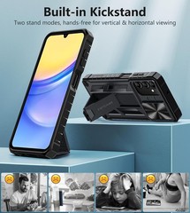 For Samsung Galaxy A15 5G Case with Military Grade Drop Protection and Kickstand