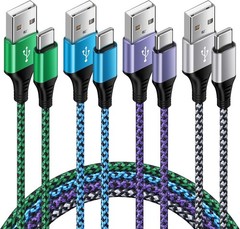 4-Pack 6FT USB-C Fast Charger Adapter for Samsung Galaxy S25 Ultra/S24