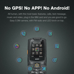 AGM M6 4G Outdoor Mobile Phone No Contract Button Mobile Phone Rugged Phone Flashlight 2SIM