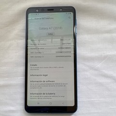 Samsung Galaxy A7 (2018) Blue Android Wi-Fi Bluetooth Micro USB Bar Smartphone