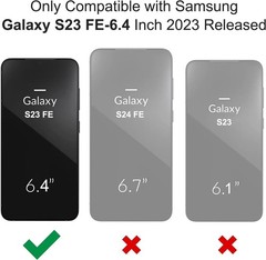 Case for Samsung Galaxy S23 FE 6.4-Inch with Slide Camera Cover and Screen Prote