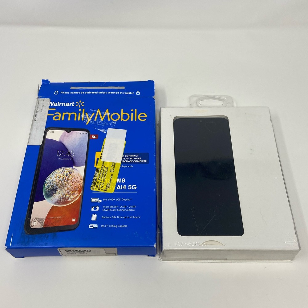 Samsung Galaxy A14 5G 64GB Black (Walmart Family Mobile)