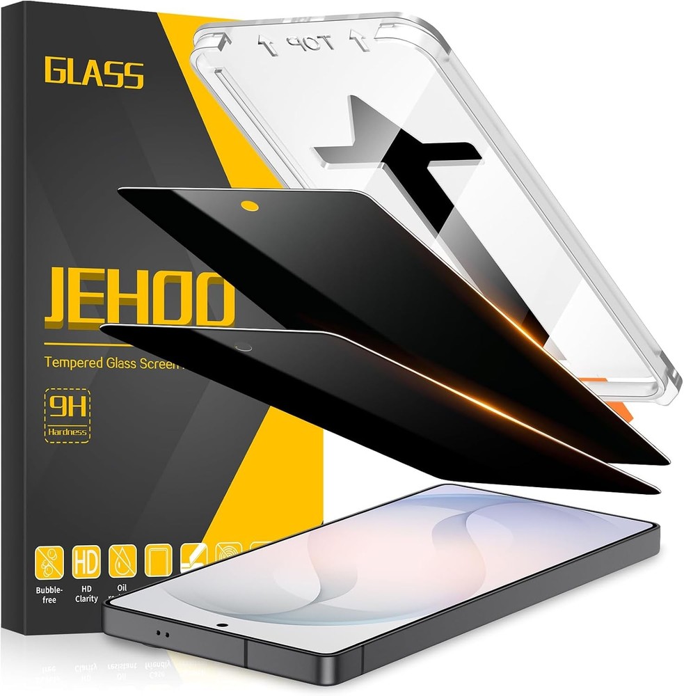 2 Pack Privacy Screen Protectors with Auto-Alignment Frame for Samsung Galaxy S2