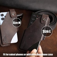 Belt Clip Leather Phone Holster for iPhone 15 Pro Max/Plus & Galaxy S25/S24 Ultr