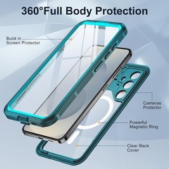Samsung Galaxy S25 Plus Waterproof Case, Built-in Screen Protector, IP68 Rugged