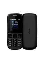 Nokia 105 Dual SIM 4ª Edição Livre Preto Telemóvel Novo Caixa