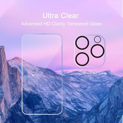 3PCS Clear Anti-Scratch Screen and Lens Protectors for iPhone 16 Pro Max