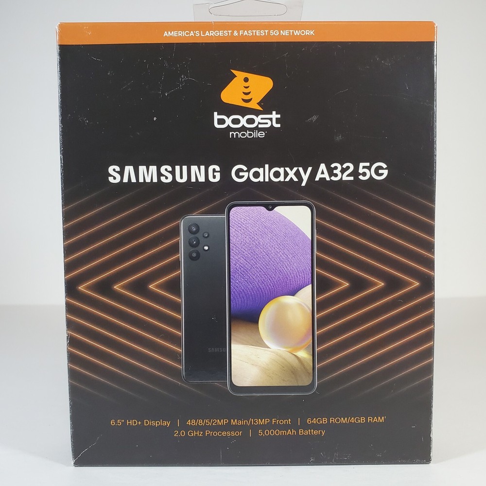 Boost Mobile Prepaid Samsung Galaxy A32 5G 6.5” HD+ Display 48MP Camera 16GB