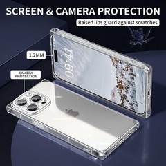 Case Compatible with iPhone 15 Pro Max Clear Case, Slim Silicone Shockproof Cove