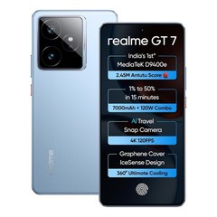 realme GT 7 ( Blue,12GB+512GB) MediaTek Dimensity 9400e Chipset Global Version.