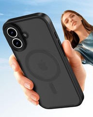 iPhone 17 Case with Built-in Camera Cover, Military Grade Drop Protection, Black