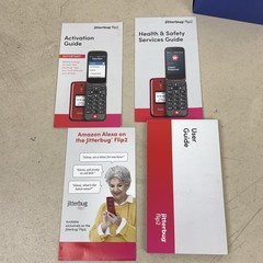 Lively Jitterbug Flip2 Flip Cell Phone for Seniors – Red Open Box NEW