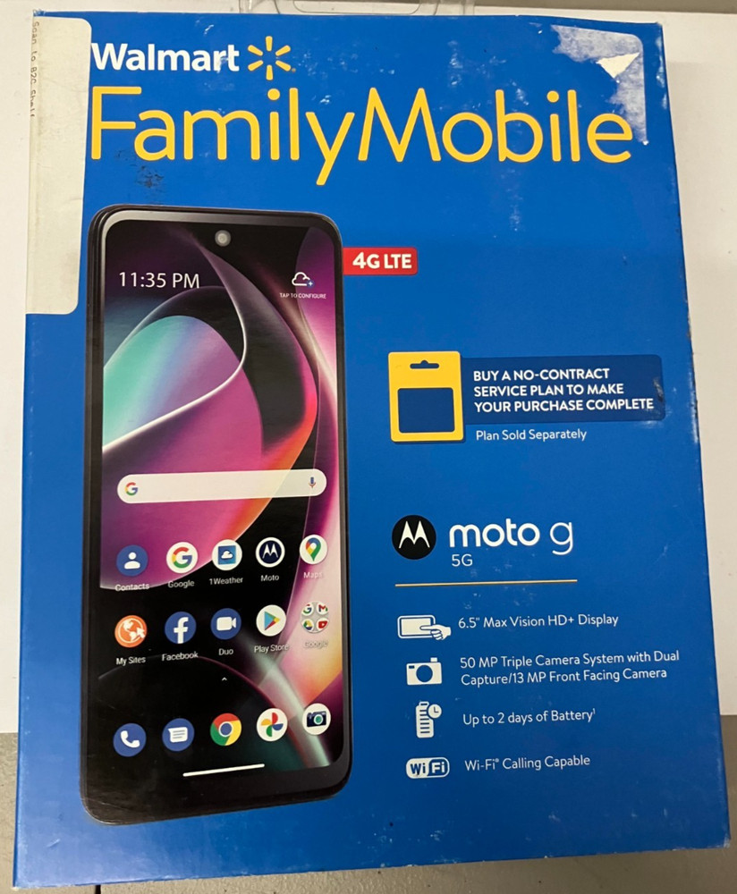 Motorola Moto G 5G XT2213DL Prepaid Walmart Family Mobile ~m2222