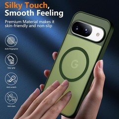Shockproof Green Translucent Matte Phone Case for Google Pixel 10 Pro/10, Slim &
