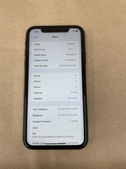 Apple iPhone XR 64GB MT302LL/A A1984 Black -No Carrier- 93% BATT/ Unlocked-N367