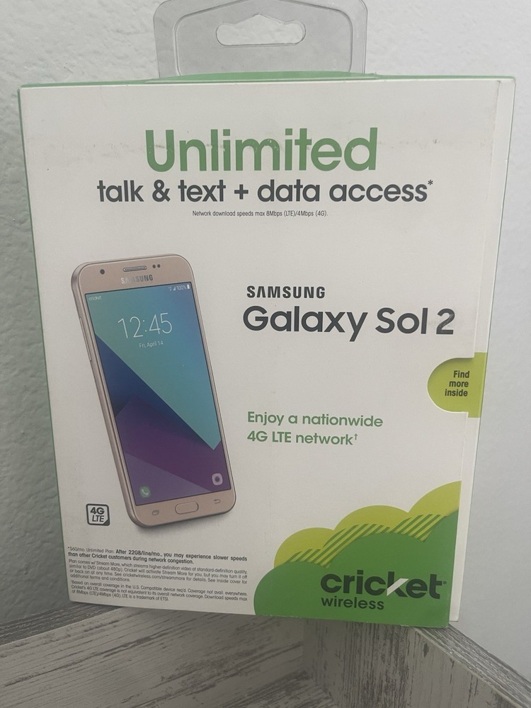 Samsung Galaxy Sol 2 4G LTE 5″ 16GB 5MP Cricket Wireless Smartphone Gold