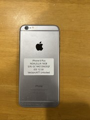 Apple iPhone 6 Plus 16GB Silver A1522 NGAL2LL/A iOS 12.5.8 Unlocked Used