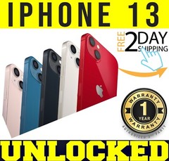 Apple iPhone 13 – 128GB 256GB 512GB (UNLOCKED) 🔋 100% BATTERY 🔋 ⚫⚪🔴 ✤SEALED✤