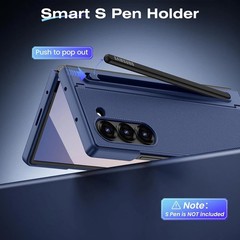Samsung Galaxy Z Fold 6 Case with Magnetic Hinge & Kickstand – 4-in-1 Blue
