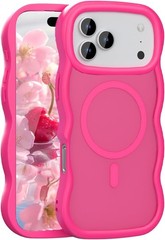 Magnetic for iPhone 17 Pro Max Case, Wavy Frame Cute Translucent Matte Hard Back