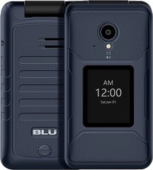 BLU Tank Flip |Unlocked | 4G LTE Flip Phone|2022 | 2.8” + 1.8” Display | Blue