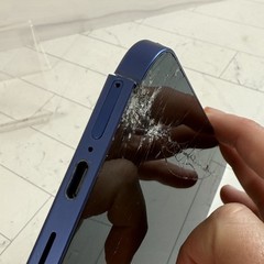 Samsung Galaxy S25+ Plus SM-S936 Blue Broken Cracked LCD Screen Bad Batt #A10