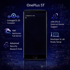 OnePlus 5T – LineageOS 20 + Kali NetHunter (Full Kernel Edition)