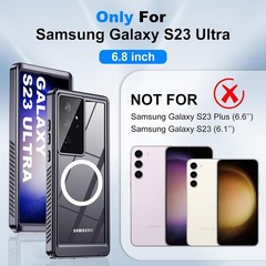 Samsung Galaxy S23 Ultra Waterproof Case, Built-in Magnetic & Screen Protector,