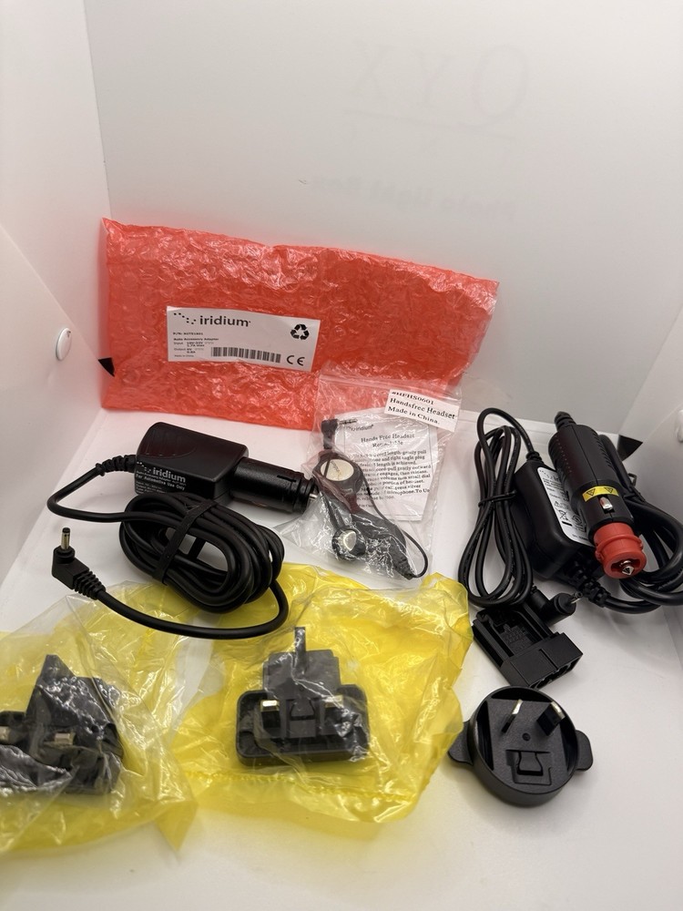 Genuine Iridium 9555 9575 Satellite Phone Accessory Kit , AC Chargers & Headset