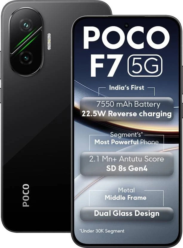 POCO F7 5G (Black, 256 GB 12 GB ) NFC 6.83″ Global Version – “NO TARIFFS IN USA”