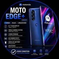 Motorola Edge+ 2022 128GB Blue Unlocked 5G Smartphone Tested Working. For cheap