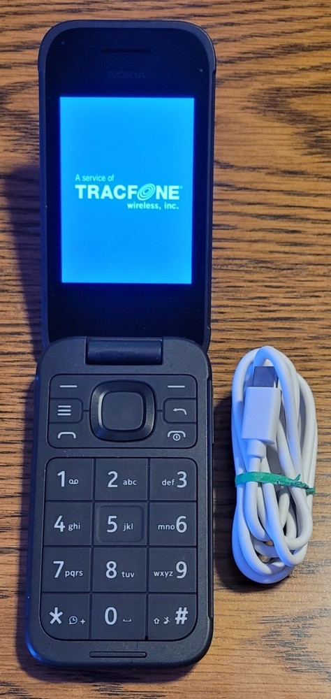 Nokia 2760 Flip / N139DL – Black ( TracFone ) 4G VoLTE Flip Phone – Bundled