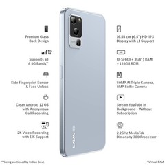 Lava Blaze 5G (Blue, 4GB RAM, 128GB Storage) |50MP Triple Camera