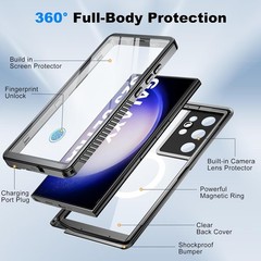 Samsung Galaxy S23 Ultra Waterproof Case, Built-in Magnetic & Screen Protector,
