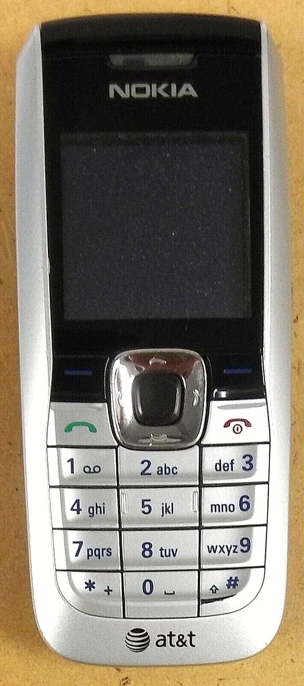 Nokia 2610b – Silver and Black ( AT&T ) Cellular Candybar Phone – No Back