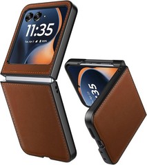 Case for Motorola Razr 2024/2025/2026 – PU Vegan Leather & Hard Polycarbonate Bu
