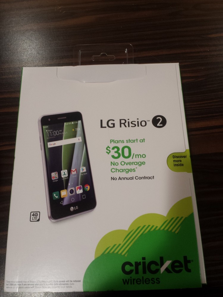LG Risio 2 Cricket wireless CW Quad-Core 16GB 5″ 4G LTE Smartphone Silver