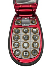 Samsung Jitterbug J SPH-A310 – Red ( GreatCall ) CDMA Flip Phone w/ Car Chager